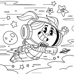 Ilustracion Libro Colorear Astronauta Dibujado Mano 52683 106568