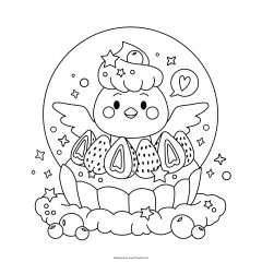 Ilustracion Libro Colorear Kawaii Dibujado Mano 23 2149690123