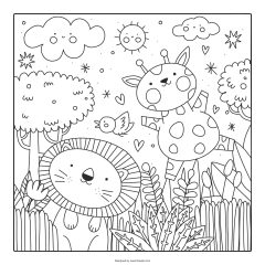 Ilustracion Libro Colorear Kawaii Dibujado Mano 23 2149703918