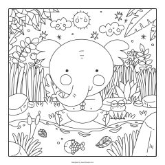 Ilustracion Libro Colorear Kawaii Dibujado Mano 23 2149703921