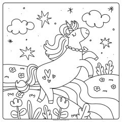 Ilustracion Libro Colorear Unicornio Dibujado Mano 23 2150099363